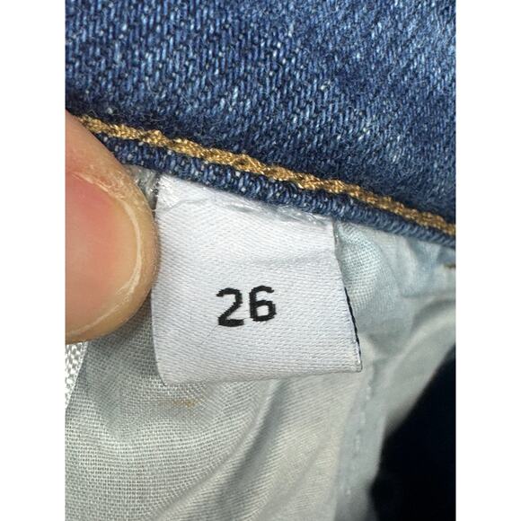 Vervet Blue Women's Distressed Straight Blue Stretch Denim Jeans - Size 26x27.5 - Picture 5 of 5